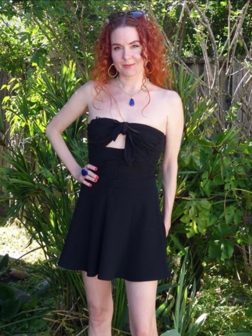 Intimately Free People strapless black ruched bustier top XS